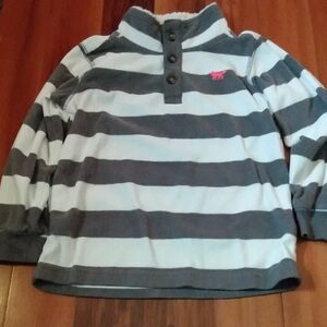 Carter's 4T Striped Fleece Sweater Pullover With Sherpa Collar